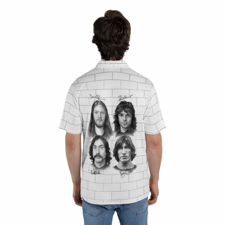 Pink Floyd The Wall Roger David Richard Nick Illustration Polo Shirt Pink Floyd The Wall Roger David Richard Nick Illustration Polo Shirt