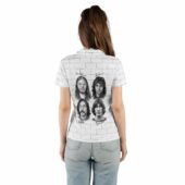 Pink Floyd The Wall Roger David Richard Nick Illustration Polo Shirt Woman Back Mockup - OtherBrick