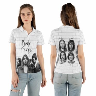 Pink Floyd The Wall Roger David Richard Nick Illustration Polo Shirt