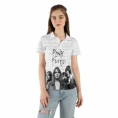 Pink Floyd The Wall Roger David Richard Nick Illustration Polo Shirt Woman Front Mockup - OtherBrick