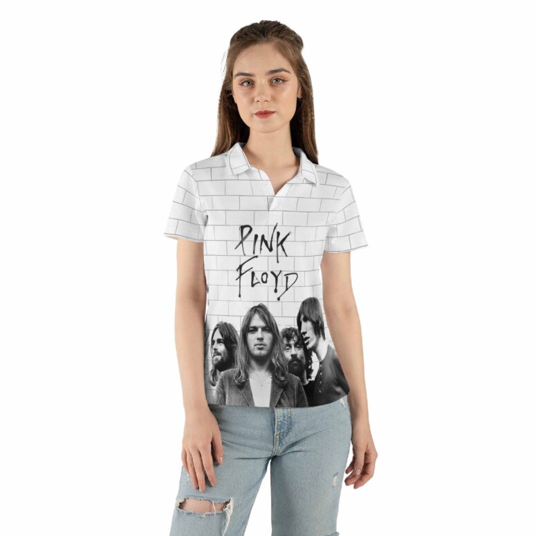 Pink Floyd The Wall Roger David Richard Nick Illustration Polo Shirt Pink Floyd The Wall Roger David Richard Nick Illustration Polo Shirt