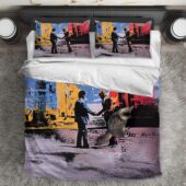 Pink Floyd Wish You Were Here Album Cover Vintage Bedding Set Mockup 1 - OtherBrick