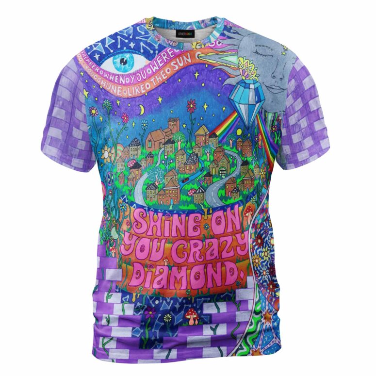 Shine On You Crazy Diamond Inspired Pink Floyd Shirt Shine On You Crazy Diamond Inspired Pink Floyd Shirt
