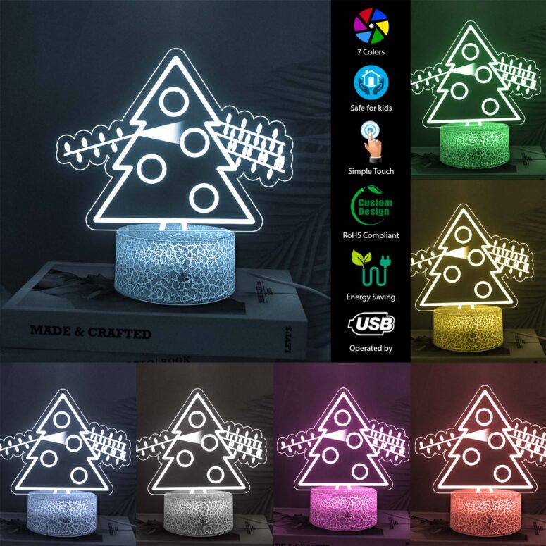 The Dark Side of Christmas Pink Floyd Night Lamp The Dark Side of Christmas Pink Floyd Night Lamp