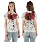 The Wall 1980 Teacher Mother Pink Floyd Polo Shirt Woman Front Back Mockup - OtherBrick
