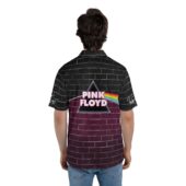The Wall Dark Side Of The Moon Pink Floyd Purple Black Polo Shirt Man Back Mockup - OtherBrick