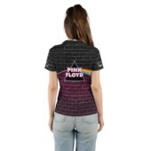The Wall Dark Side Of The Moon Pink Floyd Purple Black Polo Shirt Woman Back Mockup - OtherBrick