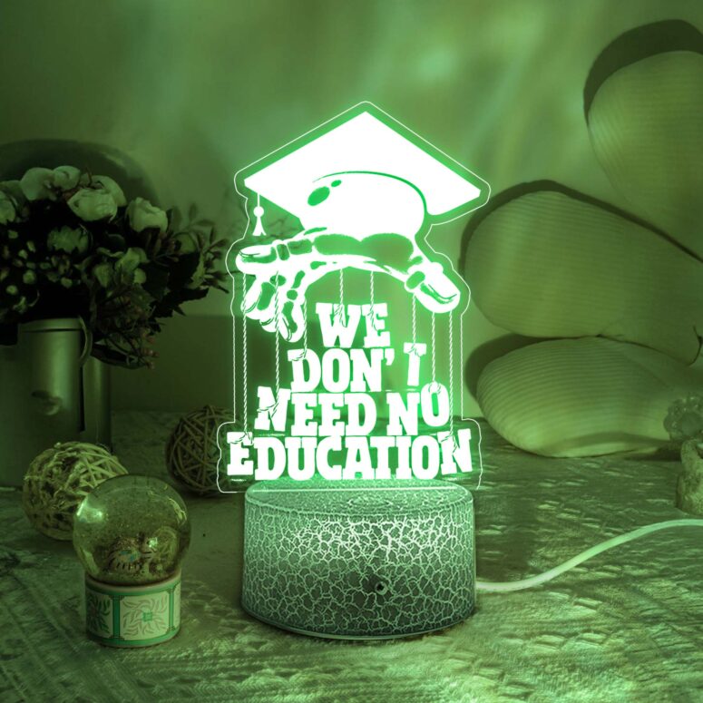 We Don’t Need Education Pink Floyd Night Lamp
