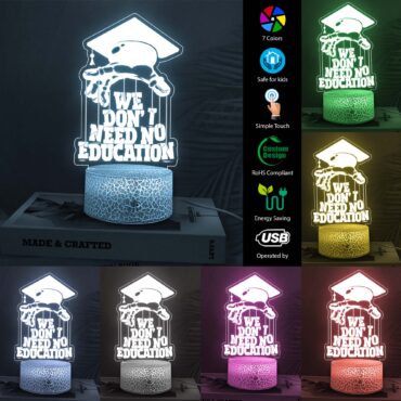 We Don’t Need Education Pink Floyd Night Lamp