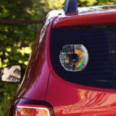 We’re Just Two Lost Souls Swimming In A Fish Bowl Wish You Were Here Car Sticker Mockup 1 - OtherBrick