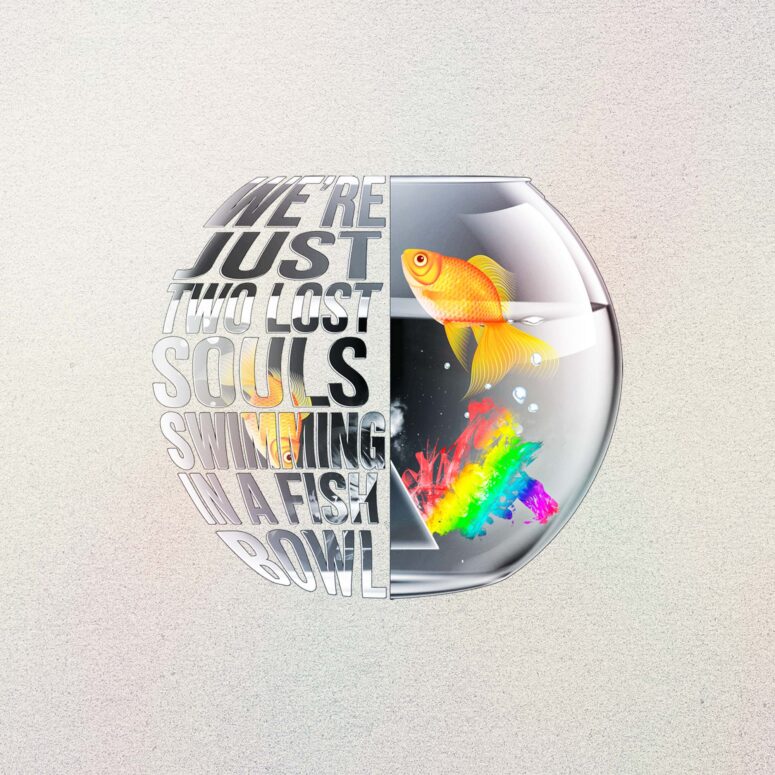 We’re Just Two Lost Souls Swimming In A Fish Bowl Wish You Were Here Car Sticker