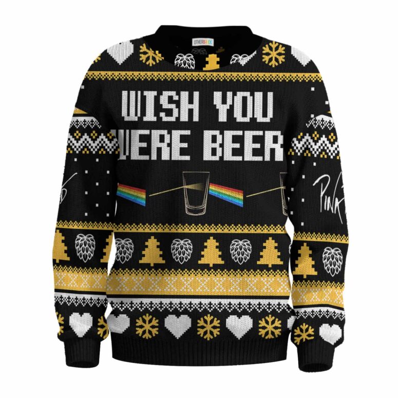 Wish You Were Beer Vintage Pink Floyd Christmas Ugly Sweater Wish You Were Beer Vintage Pink Floyd Christmas Ugly Sweater