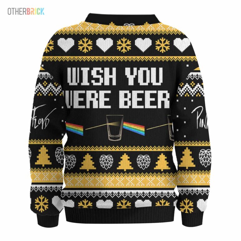 Wish You Were Beer Vintage Pink Floyd Christmas Ugly Sweater Wish You Were Beer Vintage Pink Floyd Christmas Ugly Sweater