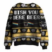 Wish You Were Beer Vintage Pink Floyd Christmas Ugly Sweater Mk 6 - OtherBrick