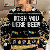 Wish You Were Beer Vintage Pink Floyd Christmas Ugly Sweater Mk 7 - OtherBrick