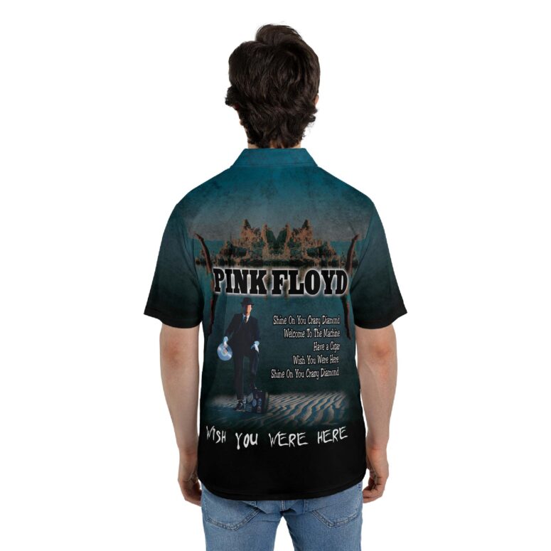 Wish You Were Here Desert Man in Bowler Diver Shakehand Polo Shirt