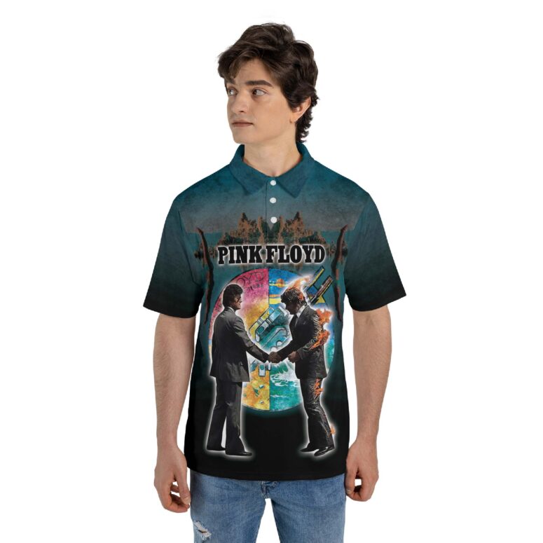 Wish You Were Here Desert Man in Bowler Diver Shakehand Polo Shirt