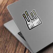Don’t Give In Without A Fight Pink Floyd Kiss Cut Sticker Mockup 2 - OtherBrick