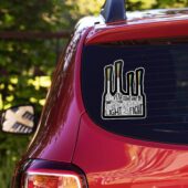 Don’t Give In Without A Fight Pink Floyd Kiss Cut Sticker Mockup 6 - OtherBrick