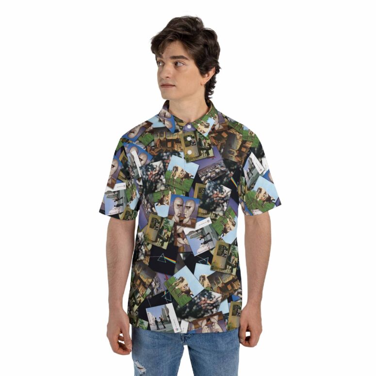 Pink Floyd Album Cover DSOTM WYWH Animals Polo Shirt Pink Floyd Album Cover DSOTM WYWH Animals Polo Shirt