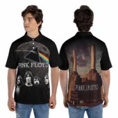 Pink Floyd Band On The Moon Animals Albums Cover Polo Shirt Man Front Back Mockup - OtherBrick