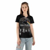 Pink Floyd Band On The Moon Animals Albums Cover Polo Shirt Woman Front Mockup - OtherBrick
