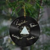 Pink Floyd Dark Side Of The Moon Signed Vinyl Record Ornament Mockup 1 - OtherBrick