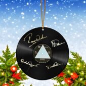 Pink Floyd Dark Side Of The Moon Signed Vinyl Record Ornament Mockup 3 - OtherBrick