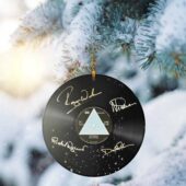 Pink Floyd Dark Side Of The Moon Signed Vinyl Record Ornament Mockup 7 - OtherBrick