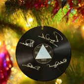 Pink Floyd Dark Side Of The Moon Signed Vinyl Record Ornament Mockup 8 - OtherBrick