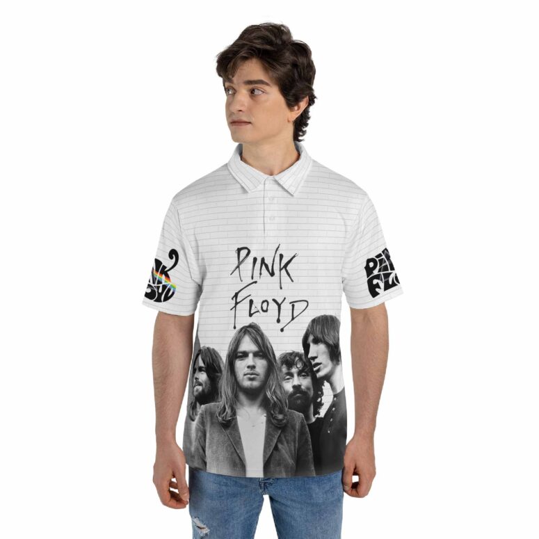Pink Floyd The Wall Dark Side Of The Moon 50 years Anniversary Polo Shirt Pink Floyd The Wall Dark Side Of The Moon 50 years Anniversary Polo Shirt