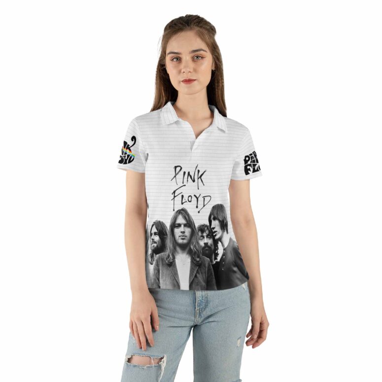 Pink Floyd The Wall Dark Side Of The Moon 50 years Anniversary Polo Shirt Pink Floyd The Wall Dark Side Of The Moon 50 years Anniversary Polo Shirt