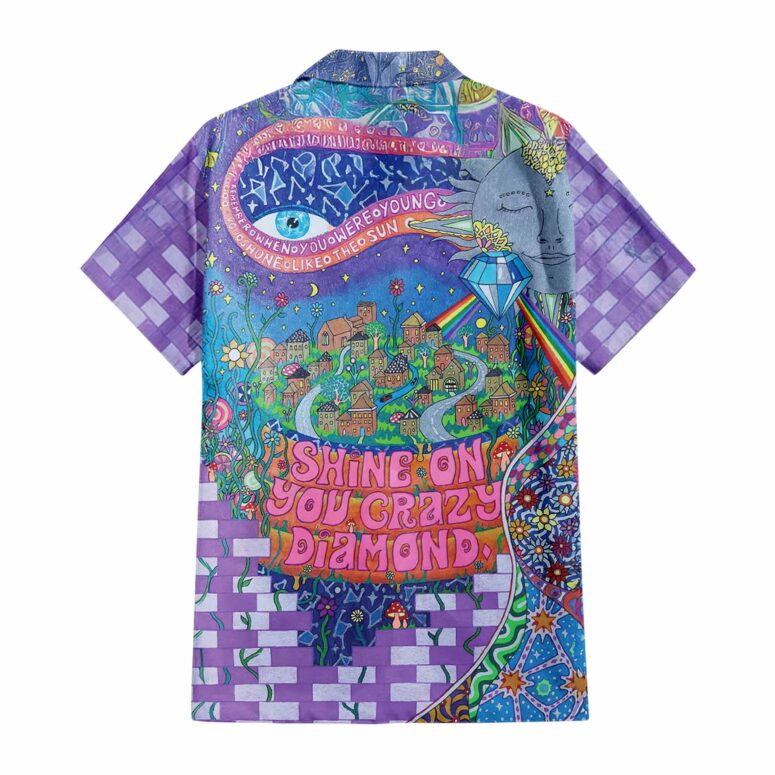 Shine On You Crazy Diamond Inspired Pink Floyd Hawaiian Shirt