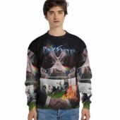 The Division Bell Heads The Wall Hammers Atom Heart Mother Cow Wywh Burning Man Sweater Front - OtherBrick
