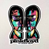 Vintage Pink Floyd Division Bell Colored Drawing Art Kiss Cut Sticker