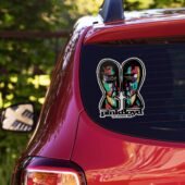 Vintage Pink Floyd Division Bell Colored Drawing Art Kiss Cut Sticker