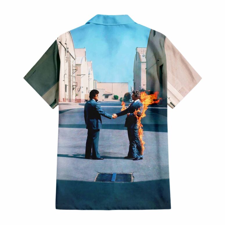 Wish You Were Here Album Cover HandShake Pink Floyd Hawaiian Shirt