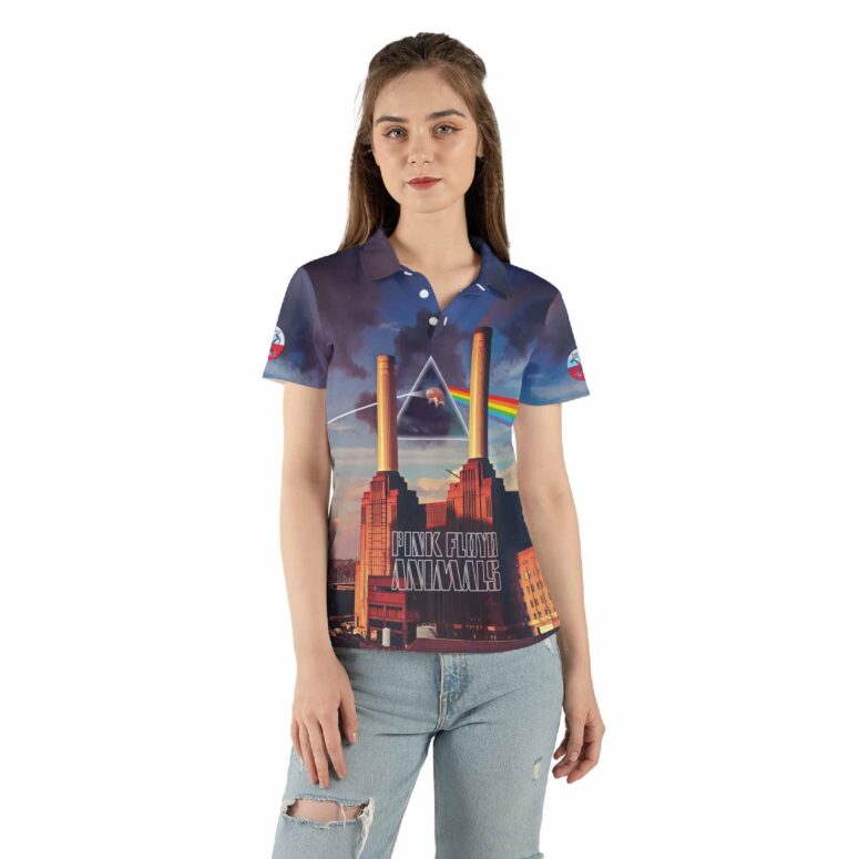 Pink Floyd Animals Pig Fly Cover Polo Shirt