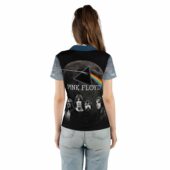 Pink Floyd Band X Dark Side Of The Moon X Pig Fly Polo Shirt Woman Back Mockup - OtherBrick