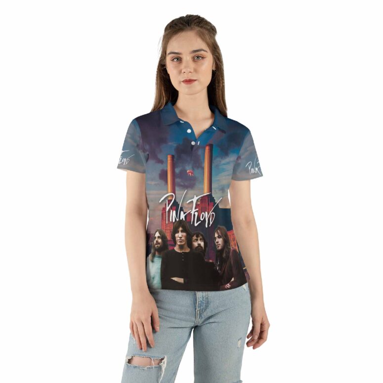 Pink Floyd Band x Dark Side Of The Moon x Pig Fly Polo Shirt