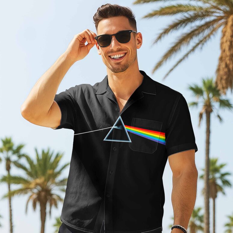 Pink Floyd Dark Side Of The Moon Logo Hawaiian Shirt Pink Floyd Dark Side Of The Moon Logo Hawaiian Shirt