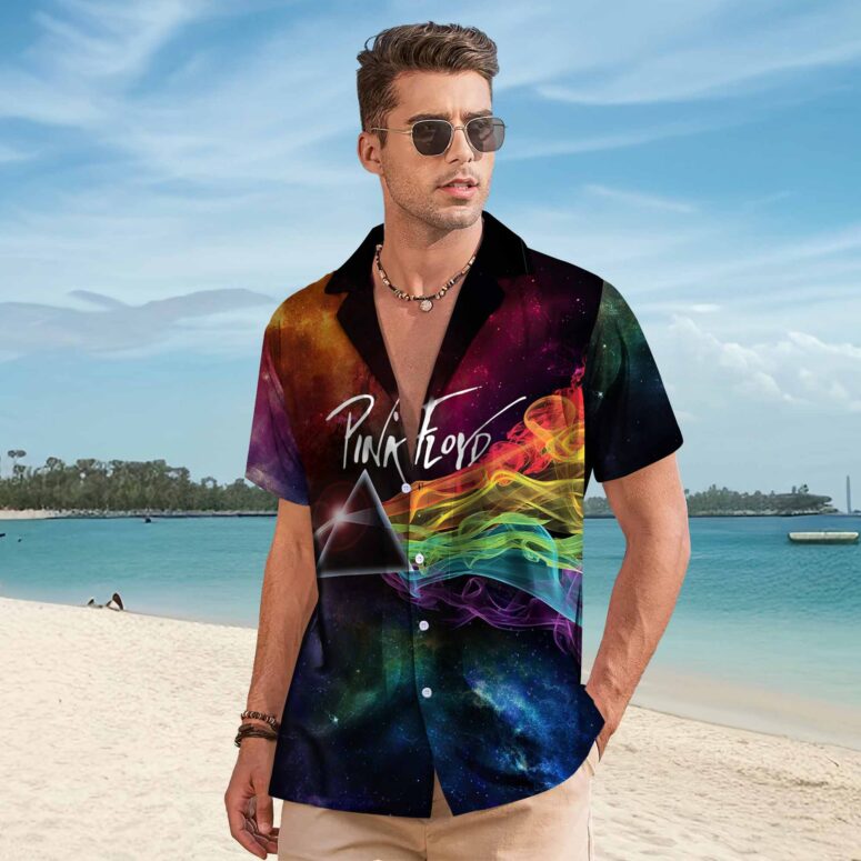 Pink Floyd Dark Side Of The Moon Smoke Color Hawaiian Shirt