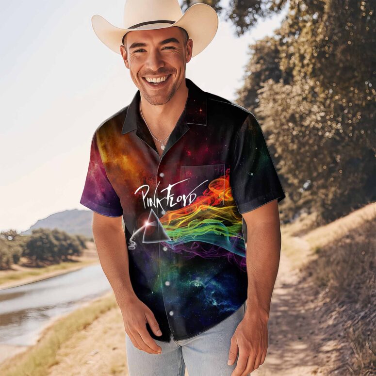 Pink Floyd Dark Side Of The Moon Smoke Color Hawaiian Shirt