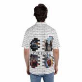 Pink Floyd The Wall Screaming Face Dark Side Of The Moon Wywh Polo Shirt Man Back Mockup - OtherBrick