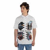 Pink Floyd The Wall Screaming Face Dark Side Of The Moon Wywh Polo Shirt Man Front Mockup - OtherBrick