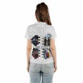 Pink Floyd The Wall Screaming Face Dark Side Of The Moon Wywh Polo Shirt Woman Back Mockup - OtherBrick