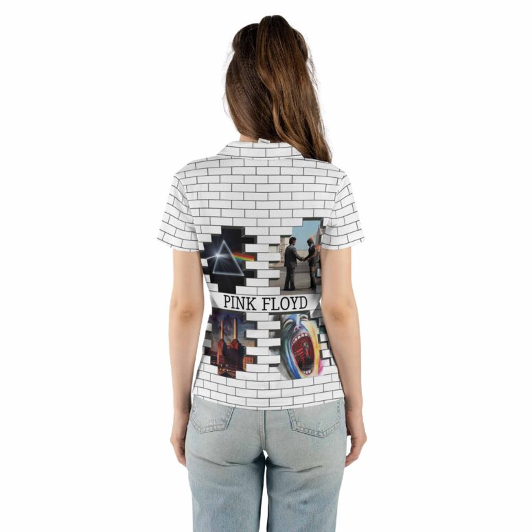 Pink Floyd The Wall Screaming Face Dark Side Of The Moon WYWH Polo Shirt
