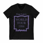 The Division Bell World Tour 1994 Vintage Pink Floyd Front Vneck Black - OtherBrick
