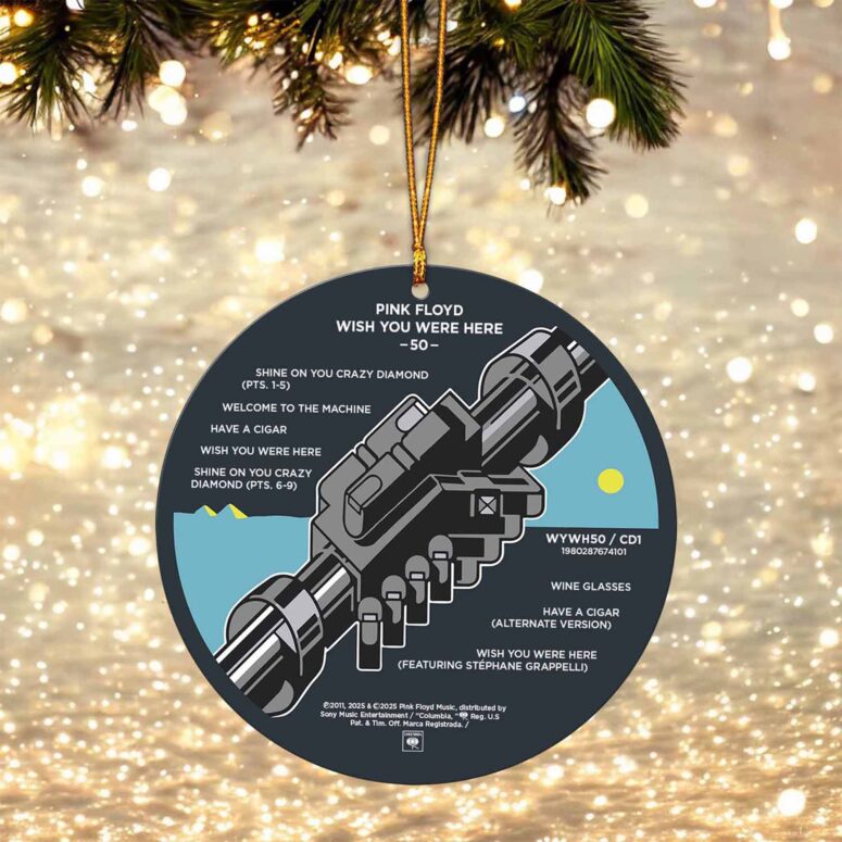 Wish You Were Here Disc 50th Anniversary Pink Floyd Ornament