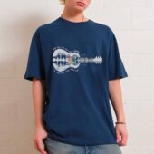 Wish You Were Here Rhythm We Re Just Two Lost Souls Guitar Pink Floyd Front Shirt Oman Navy - OtherBrick